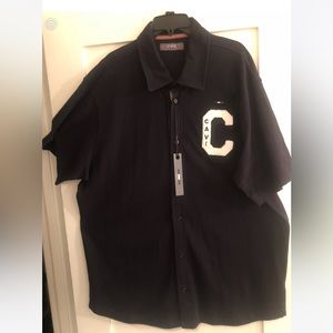 Men’s Cavi black button down shirt sleeve shirt